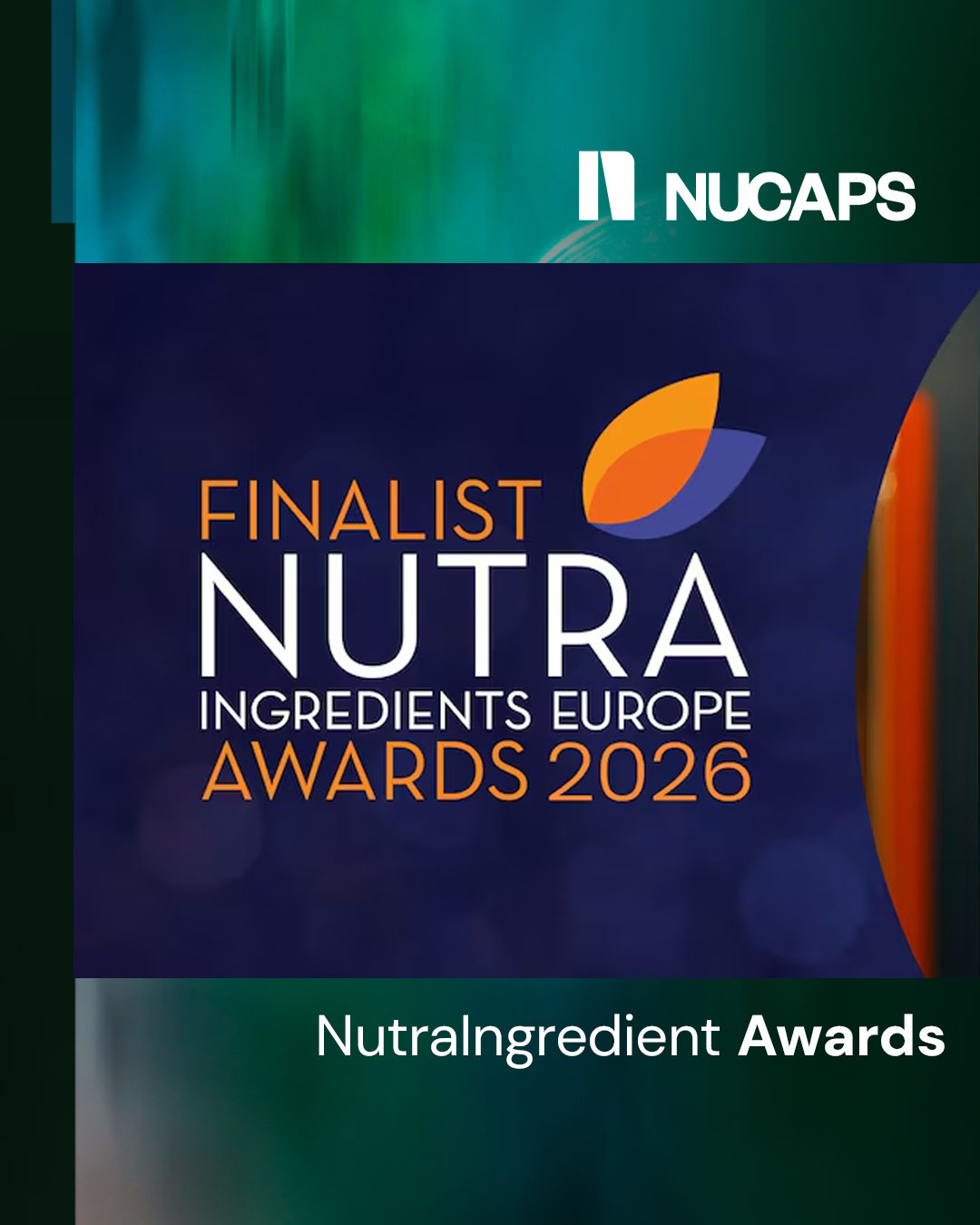 Imagen deNUCAPS seleccionada como finalista en los NutraIngredients Europe Awards 2026